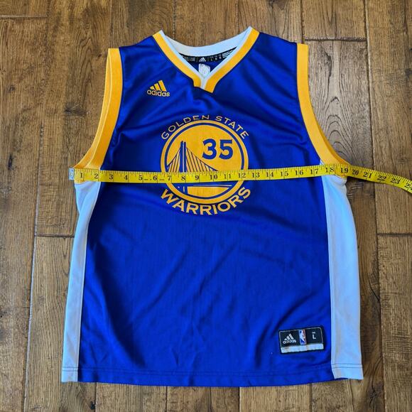 Golden State Warriors Adidas Jersey Kevin Durant #35 NBA Youth Large Blue 2016 - Picture 4 of 5